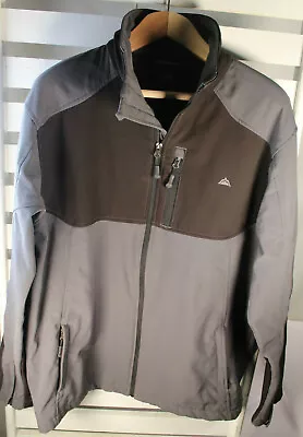 Snozu Performance Mens XL Black Gray Stretch Water Resistant Active Jacket • $29.99