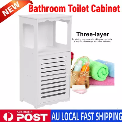 80cm Bathroom Storage Cabinet Organiser Cupboard Shelf Tall Slim Laundry Toilet • $35.13