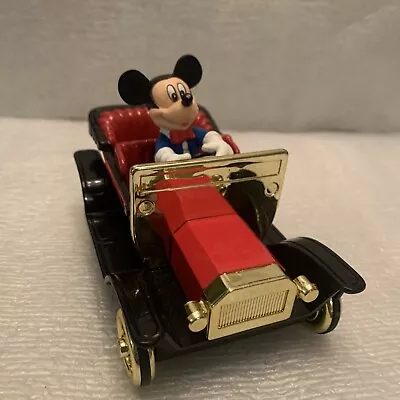 Disney Vintage 5  Mickey Mouse RED Pull Back Toy Car  Rumble Seat Works • £15.20