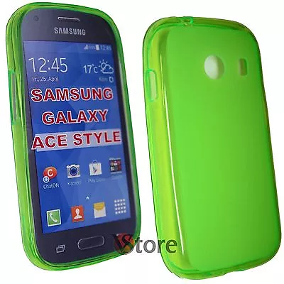 Cover Case For SAMSUNG GALAXY ACE STYLE G310 Green TPU Gel Case • £3.36