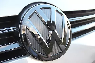 $10.95 • Buy VW Golf MK7 GTI 3M 1080 Carbon Fiber Hood Emblem Decal Insert Underlay