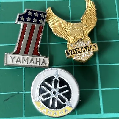 3 Yamaha Motorcycle Enamel Pin Badges Job Lot • £22