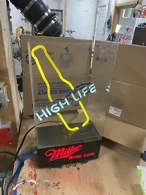 Miller High Life Beer Neon Light Sign Beer Bottle Display • $190