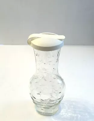 Vintage GOOD SEASONS Glass Cruet Bottle Salad Dressing W Lid Emboss Vines Design • $7.99