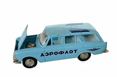 USSR Diecast Blue Car Vtg Russia Moskvitch 427 Aeroflot 1/43 Wagon RARE Model  • $76