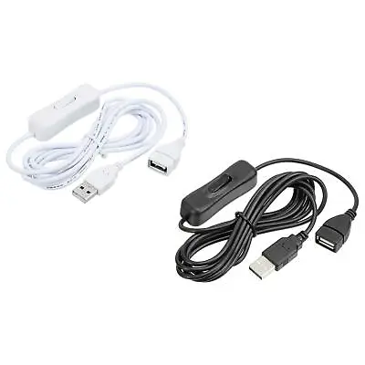 $18.76 • Buy USB Extension Cable With Switch 2 Meter USB Male To Female Cord Black White