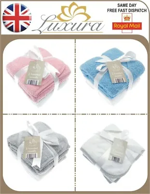 2 Pack Hooded Baby Bath Towels Girl Boy Newborn Gift Elli & Raff 100% Cotton  • £9.45