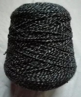 £27 • Buy Pure Fine Double Knitting Wool In Black And Sand Twist With Hint Of Blue 900g