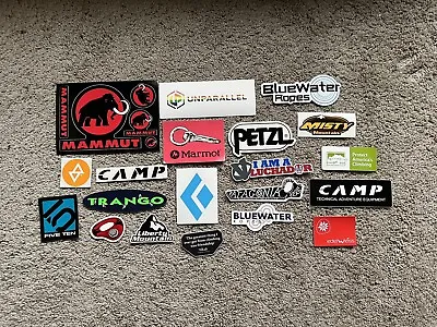 24 Climb Climbing Stickers #24B Black Diamond Patagonia Petzl Camp Mammut 5-10 • $22