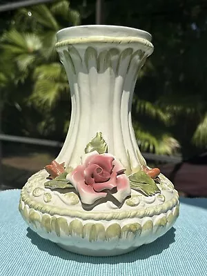 Vintage Bassano Capodimonte Vase 10” • $28