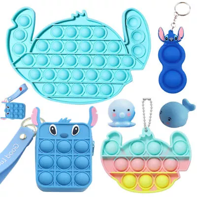 £10.99 • Buy 6x Stitch Popper Fidget Toys Mini Coin Purse Bag Fidget Toy Gift Stress Relief