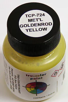 METALLIC GOLDENROD YELLOW TRU-COLOR AIR BRUSH PAINT Automobile Car Truck TCP7242 • $16.99