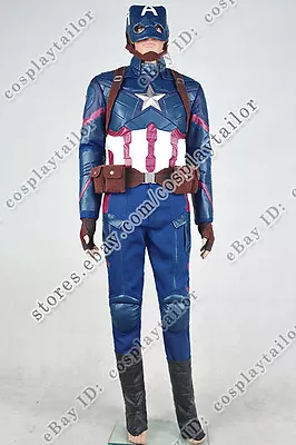 Captain America 3 Civil War Steve Rogers Cosplay Costume Full Set Outfit Cool • $206.79