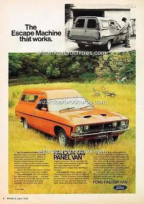 1976 Ford Falcon Xb Panel Van A3 Poster Ad Sales Brochure Advertisement Advert • $14.85