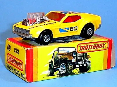 Vintage 1973 Matchbox Superfast 60 Ford Mustang Mach 1 Piston Popper Mint In Box • $35