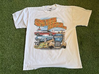 Street Rod Racing Shirt White Size Large Y2K Front And Back Graphic • $8.46