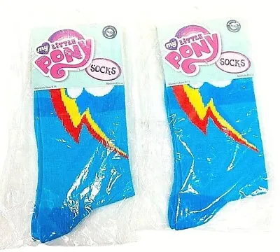 2 Pair Of My Little Pony Rainbow Dash Cutie Women's Crew Socks Size 9 10 11 New • $9.99