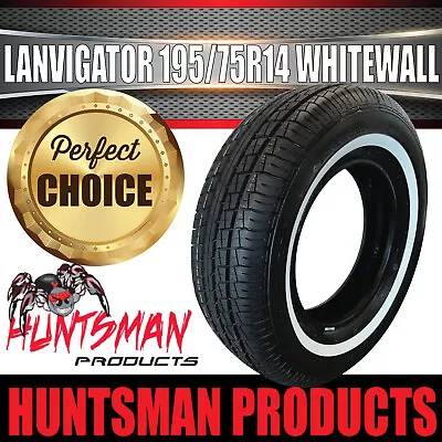 14  Whitewall 195 75 14 Lanvigator Primetour Tyre 24mm Line 195/75R14 White Wall • $110