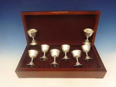 La Paglia By International Sterling Silver Set Of 8 Goblets In Fitted Box 4  • $3555