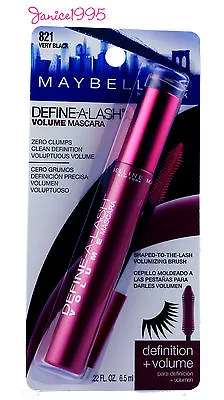 MAYBELLINE Define-A-Lash Volume Mascara # 821 VERY BLACK • $8.47