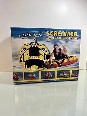 O'Brien Super Screamer 2 Person Towable Boating Tube Blue Yellow And Red Bottom • $124.95