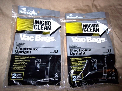 $11.40 • Buy 4 Micro Clean Vacuum Bags Filter Electrolux Upright Style U 99.7% Micro Particle