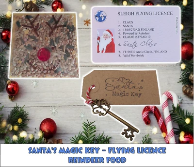 Santa Magic Key Flying Licence Reindeer Dust Christmas Eve Box Tradition  • £1.79