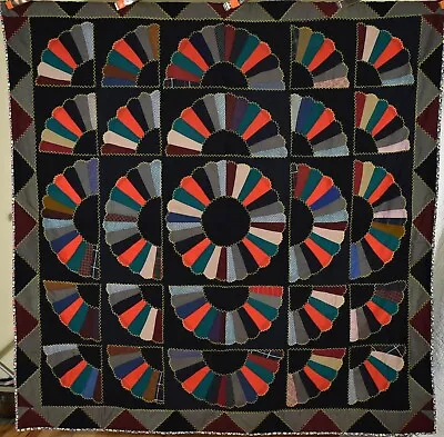 AMAZING Vintage 30s Lancaster County PA Ohio Amish Dresden Plate Antique Quilt! • $1895