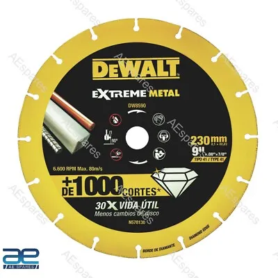 Dewalt 9 Inch  230 Mm AG Extreme Metal Diamond Cutting @UK • £63.59
