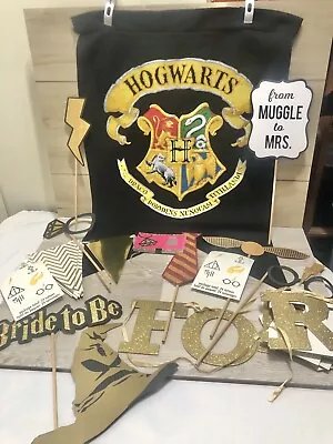 $4.99 • Buy Harry Potter Bachorlette Party Decorations Cake Topper Banners Photo Booth Props