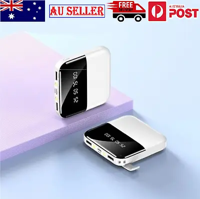 $24.99 • Buy Mini Power Bank 2 USB Micro Type-C  Fast Charger  Power Bank Flashlight Portable