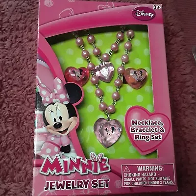 Minnie Mouse Jewelry Set Necklace Ring And Bracelet • $8.99