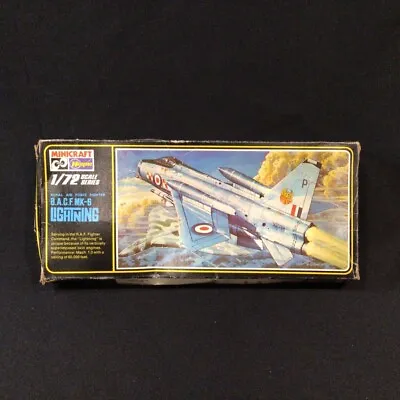 1977 Minicraft Hasegawa #019 B.A.C.F.MK-6 Lightning Model Kit 1/72 Scale  • $33.39