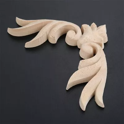 $3.30 • Buy Wood Carved Decal Corner Onlay Applique Frame Wall Furniture Door Decoration DIY