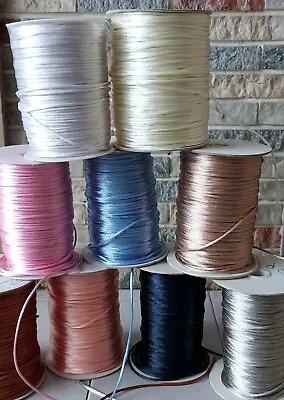 2mm Rattail Satin Cord Available In 9 Colours! • £1.10