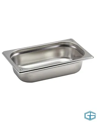 Genware Nev-gn14-65 1/4 Stainless Steel Gastronorm Bain Marie Pan - 65mm Deep • £5.99