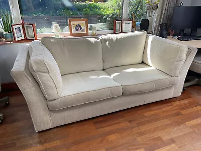 Collins And Hayes Cream Sofa And Matching Armchair • £150