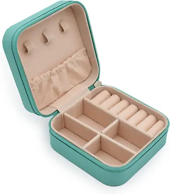 Mini Jewelry Travel Case PU Leather Travel Jewelry Organizer Box Small Portabl • $9.99