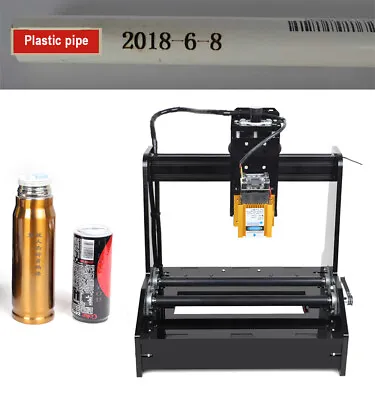 Portable Cylindrical Laser Engraving Machine Desktop Metal Engraver 15W • $248.90