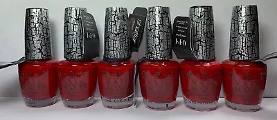 OPI Crackle Nail Polish ✨RED SHATTER NL E55 Crackle Lacquer Create 2 Tone👣 • $6.05