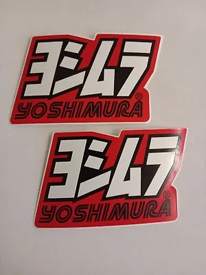 2 X Red Yoshimura Sticker Decal 40mm X 70mm • £3