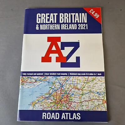 Great Britain A-Z Road Atlas 2021 (A3 Paperback) - Paperback - New Free P&P Map • £7