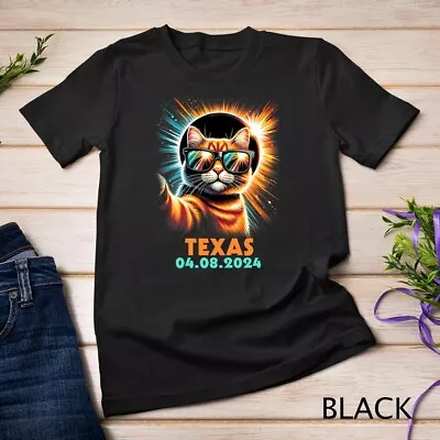 Cat Taking A Selfie Total Solar Eclipse 2024 Texas Premium Unisex T-shirt • $16.99