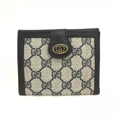 OLD GUCCI GG Logo PVC Leather Bifold Wallet/3Y0073 • $2.25