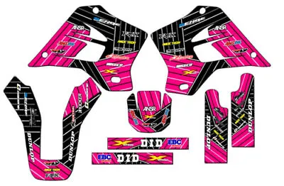 1995-2008 KDX 200 RACE SERIES Pink Senge Graphics Kit Compatible With Kawasaki • £161.18