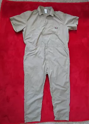 Vintage 90s Dickies Mens 3XLR Khaki Beige Overalls Coveralls Work W916CS6 • $15