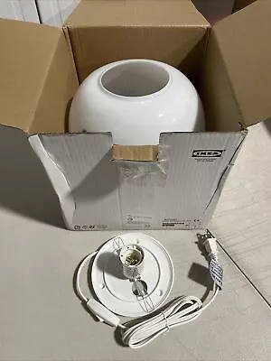 IKEA FADO Table Lamp Glass White 10  - Used • $49.95