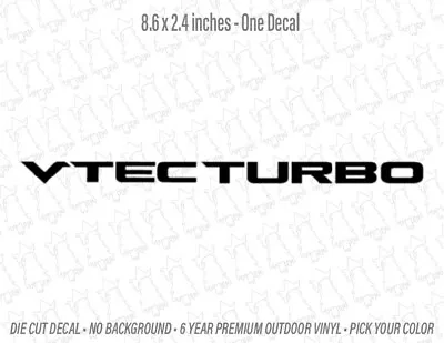 $8.55 • Buy VTEC TURBO Rear Window Sticker Decal For 2016-2020 Civic Type R FK8 JDM EDM CDM