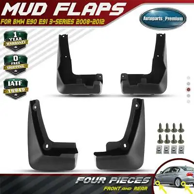 $33.99 • Buy 4 Splash Guards Mud Flaps MudFlaps For BMW E90 E91 3 Series 2008-2012 Rear&Front