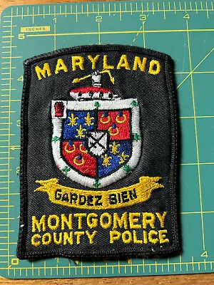 Old Style Montgomery County MD Police Patch • $1.50